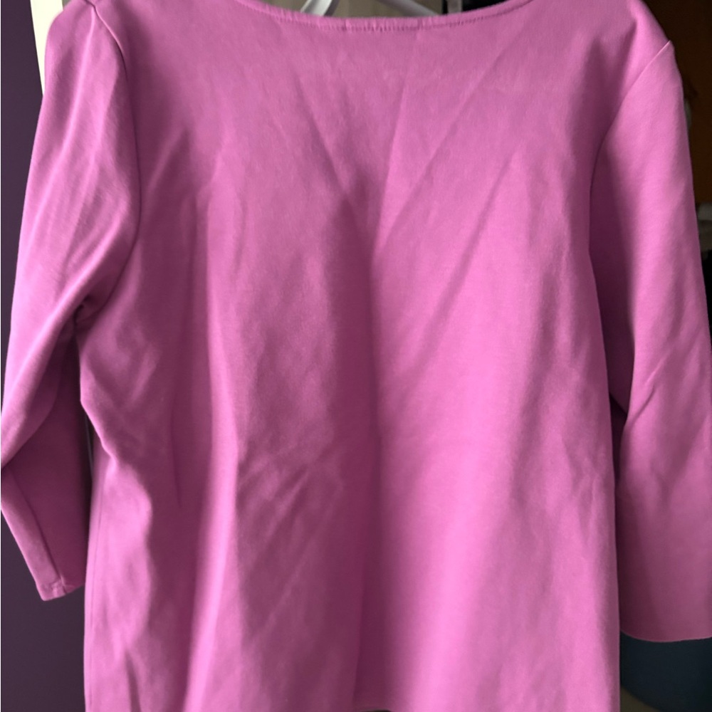 Joan Vass Women's Pink Top - Picture 4 of 5